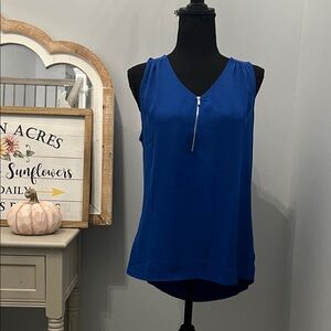 Elegant Royal Blue Sleeveless Blouse Stitch Fix